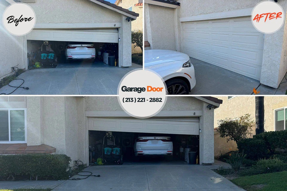 Before and after: garage door repair 81212
